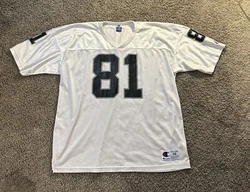 Tim Brown #81 Oakland Raiders Champion Away Jersey.