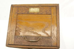 Wooden File Box. Overall size ~24x14x12 1/2