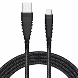6ft Braided USB Type-C Cable. New Type-C connector. Sturdy braided cable with reinforced aluminum connector housings...