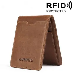 Keep your ID card and credit/debit card safe. High quality material: Top Quality Cowhide Genuine leather wallet looks...