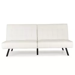 Color: White  Material: PU, Metal, Sponge  Product Dimension of Sofa: 70” x 33.5” x 32.5” (L x W x H)  Product...