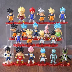 Dragon Ball Z Super Saiyan Son Goku Vetega Gotenks Collection Toys 21pcs/Set. Material: PVC.