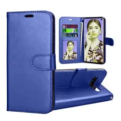 For Samsung Note 20 Ultra Leather Flip Wallet Phone Holder Protective Cover BLUE Samsung Note 20 Ultra Leather Flip...