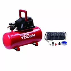 Pump up your car tires or a basket ball quickly and easily with the Hyper Tough 3-Gal Air Compressor. Its designed for...