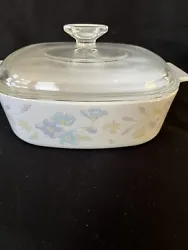 Vintage Corning Ware PASTEL BOUQUET-2 Liter Casserole Dish A-2-B With Lid. Really nice vintage Corning ware casserole...