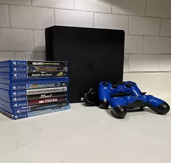 Comes With:-PS4 Slim 500GB Console-Two Blue Dualshock Controllers-PS4 Slim Power Cord-HDMI CordGames:-Call of Duty...