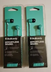 lot of 2 Skullcandy Effortless Sound Jib Earbuds With Microphone, Factory Sealed. see pictures free shipping.  [Tote T]