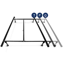 Adjustable Bed Frame with Center Support Leg Expands to Twin Full and Queen Size.