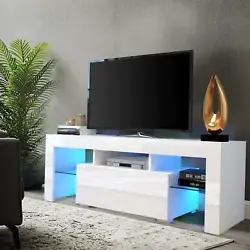 You can put this LED TV stand in the lounge, living room, bedroom and more places. TV cabinet is an indispensable part...