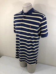 Has small light spot on front middle of shirt. tiny blue ink mark on shoulder. Please see up close pictures. Shows only...