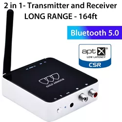 ✔ TRANSMITTER & RECEIVER DUAL MODE - Upgraded lightweight 2-in-1 Wireless Bluetooth V5.0 transmitter and receiver,...