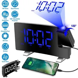 Digital LED Desk Alarm Clock Mirror Display USB Snooze FM Radio Temperature Mode. Alarm Clock Multifunction Digital...