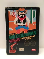 Vends jeu Wild Gunman Nintendo Nes ASD. Jeu complet avec boîte, notice, cartouche, fourreau en plastique et cale en...