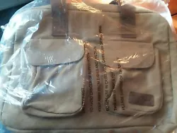 Canvas Laptop Case - Carry on Bag Tan NEW Bella Russo.[MB10] New in plastic,  nice laptop/carry on bag - Your getting...