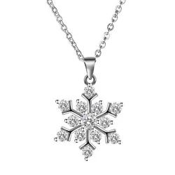 1 x Snowflake Necklace. Material: 925 Sterling Silver. This Necklace is 100% New and High quality. Its special design...