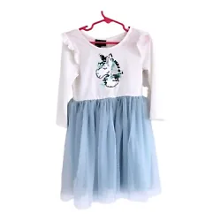 Lilt Girls Flip Sequin Unicorn Fit & Flare Tutu Dress Size 5 Knee-length. Good pre-owned condition with normal signs of...