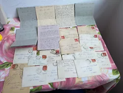 Lot 25 Courriers Ancien Lettres 1920/30 Correspondance Manuscrite Vintage. Bon état dans leur jus Réf F189