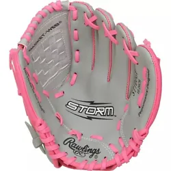 She will enjoy stepping on the field and showing off her skills with the Rawlings Girls Storm T-ball Softball Glove....