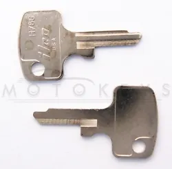 Key blank to fit a variety of mostly 1960s-1970s Honda Motorcycles with key codes of T3222 through T3999. Pictured is...