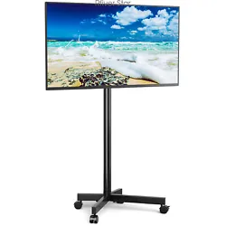 【SPACE SAVER FLOOR STAND】--The rolling tv floor stand is low enough to the floor that the legs will fit under most...