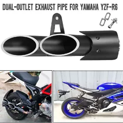 Motorcycle Dual Outlet Exhaust Muffler Tail Pipe For Yamaha YZF-R6 For Suzuki GSX-R. Dual-outlet exhaust pipe design,...
