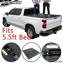 Tri-Fold Tonneau Cover. Title: Hard Tri-Fold Tonneau Cover. For 15-22 Ford F-150 with 5.5Ft Fleetside Bed. 1 Hard...