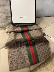 Authentic gucci scarf with tag and box included! Please inquire for more photos if desired Thank you!