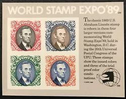 Scott #2433 - 90¢ - 1989. World Stamp Expo - Lincoln. Mint Never Hinged.