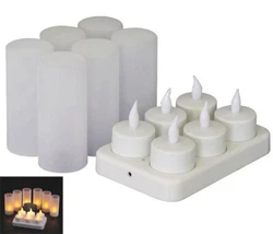 Candles Power:7V,200MA. 1 set 6 LED Candles. But is safer to use, stays cool to the touch, and can be used anywhere...