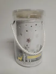Yankee Candle Sparkling Snow Luminary Tea Light Holder With 4 Tea Lights -New- Fast Shipping, Thanks for Shopping with...