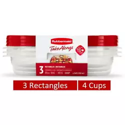 Get organized with the Rubbermaid TakeAlongs Food Storage Container. They can go to parties, picnics, or cookouts, or...