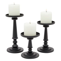 Place the elegant matte black pillar candle holder on the dining table, fireplace, dresser, or coffee table to create a...