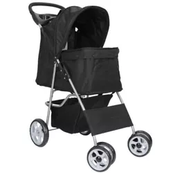 4-Wheel Pet Stroller. Cup Holder, Foldable, Rain Cover/Rain Screen, Shock Absorber. XXS, XS, S, M, Up to 30 lbs per...