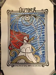 Deftones Concert Silkscreen Poster Milano 2007 Italy Hand Printed, Numbered. Please see all photos for condition and...