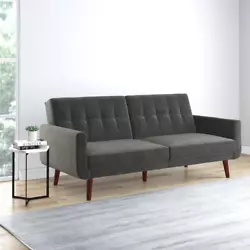 Say hello to the 1950s all over again with this elegant and attractive futon. This mid-century-styled sofa bed is a...