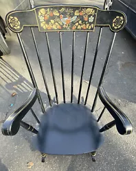Virginia House Rocker / Rocking Chair Rare Vintage Black stencil.