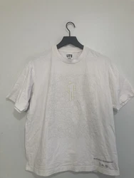 Billie Eilish x Takashi Murakami Uniqlo White Graphic T-Shirt Size small measures 22x26 See photos, mark on back bottom...