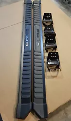 NEW TAKEOFF 2021 FORD F150 BLACK RUNNING BOARDS WITH BRACKETS. 2015-2023 FORD F150 CREW CAB -- 4 FULL DOORS. THESE WILL...