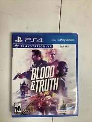 Blood & Truth VR - PlayStation 4 VideoGames. Free shippingGreat condition Clean disc Original case