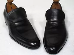 Gucci Venetian Loafers Shoes. Black calfskin. Leather soles with anti-skid rubber layer. Outsole length 11, outsole...