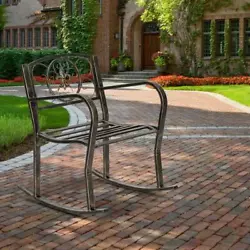Relax and enjoy a soothing cup of morning coffee on our patio rocking chair. The simple and classic design provides a...