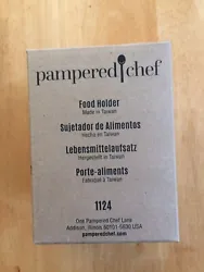 Pampered Chef Black Food Holder #1124 W/Box -Excellent Condition- Easy to Use.