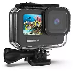 For GoPro HERO10/GoPro HERO9 Black, waterproof housing case fits like a glove and seals tightly, providing ultimate...