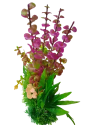 Lifelike aquarium plant, has different lengths of strands and assorted leaves. The leaves, flowers & strands move in a...