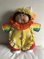 cabbage patch HM14 clown boy in full outfit and shoes. Auburn brown short loop yarn, brown eyes. In clean condition but...
