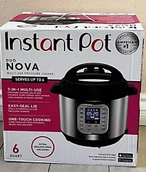 Introducing the Instant Pot DUO NOVA 60 6qt 7-in-1 Pressure Slow Cooker! This innovative kitchen appliance is perfect...