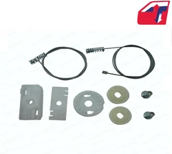 With Cable End Rollers. Fits 2005-2014 Ford Mustang Convertible. Rear Window Regulator Repair Kit. One Kit Per Side.