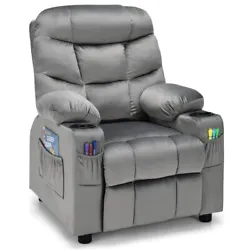 ● Selected Materials and Stable Structure: The surface of this kids recliner is covered with high-quality PU...