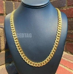 >Necklace Chain Style: Miami Cuban. >Necklace Width: 10MM. >Stamped: 14K. >Necklace Size Available: 18