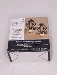 Mainstays Tea light Wall Sconces pair (2) New in Box.